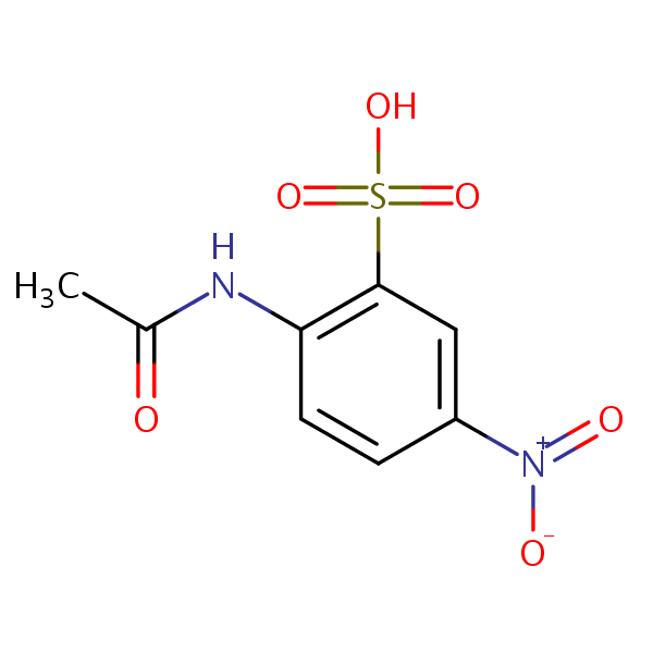 2-Acetamido-5-nitrobenzenesulphonic acid structural formula