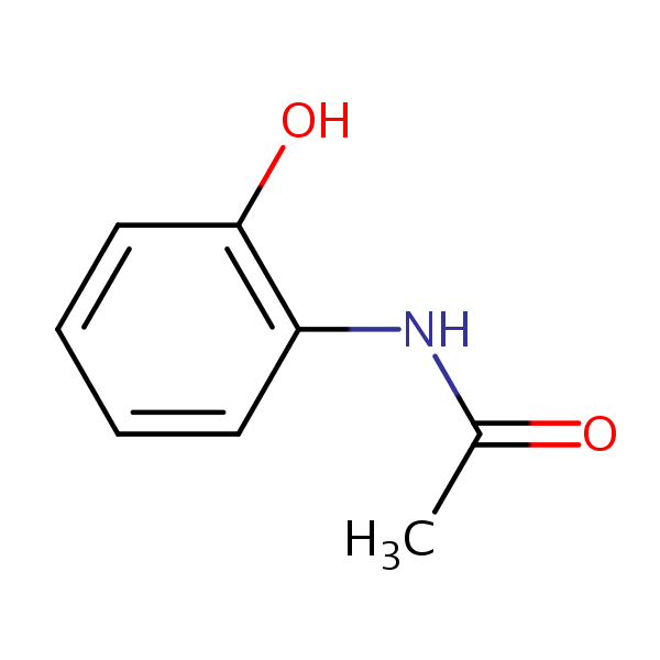 2-Acetamidophenol structural formula