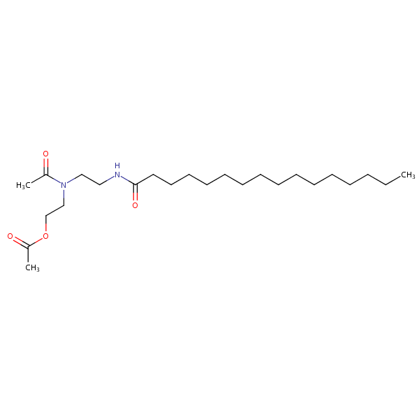 2-(Acetyl(2-((1-oxohexadecyl)amino)ethyl)amino)ethyl acetate structural formula