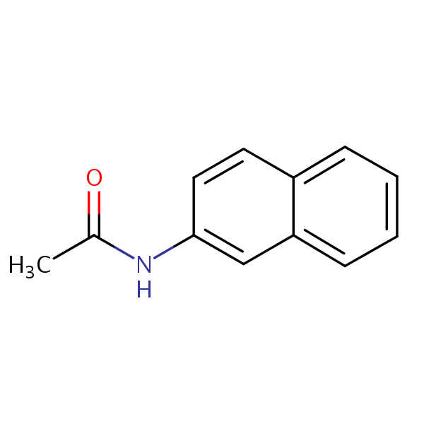 2-Acetylaminonaphthalene structural formula