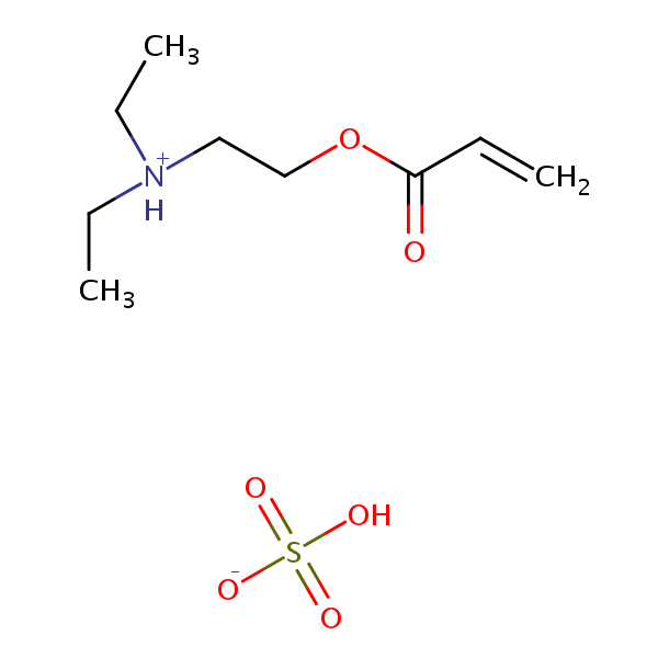 (2-(Acryloyloxy)ethyl)diethylammonium hydrogen sulphate structural formula