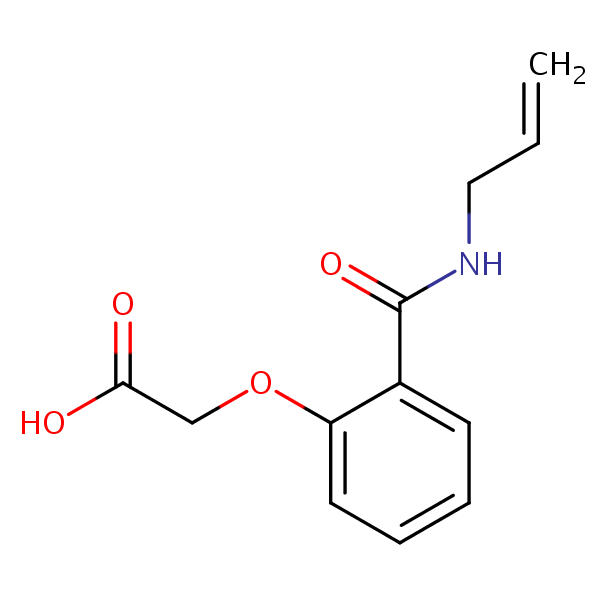 (2-((Allylamino)carbonyl)phenoxy)acetic acid structural formula