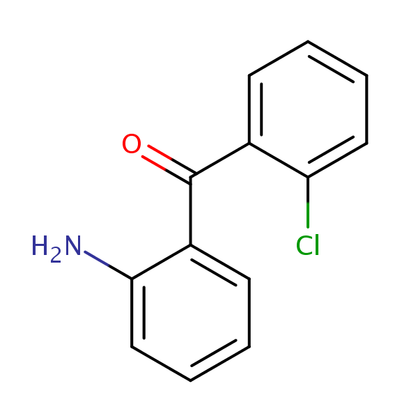 2-Amino-2’-chlorobenzophenone structural formula