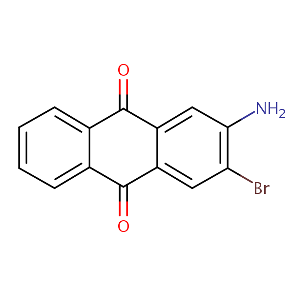 2-Amino-3-bromoanthraquinone structural formula
