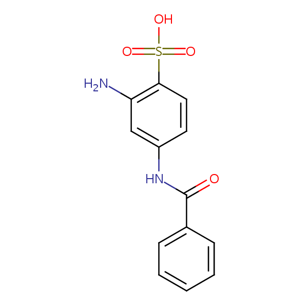 2-Amino-4-benzamidobenzenesulphonic acid structural formula