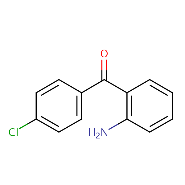 2-Amino-4’-chlorobenzophenone structural formula
