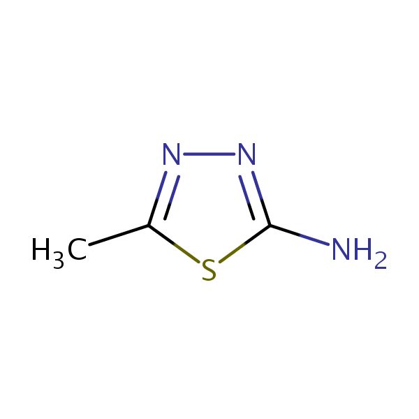 2-Amino-5-Methylthiadiazole structural formula