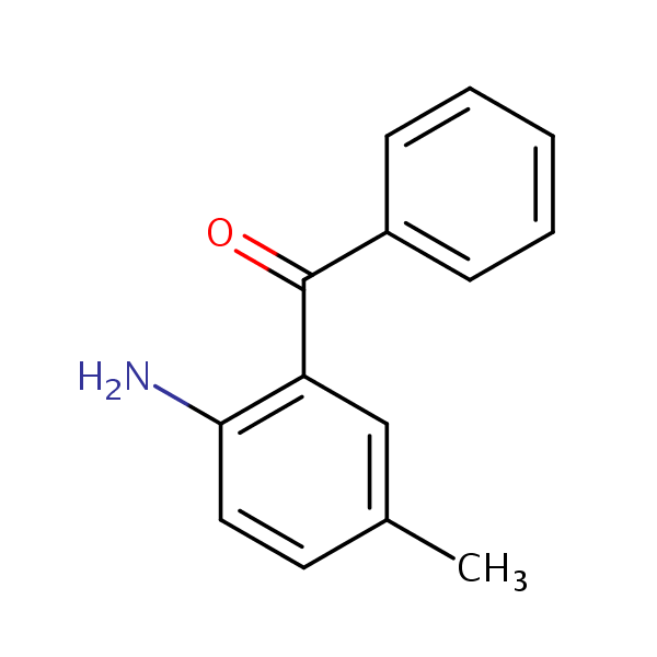 2-Amino-5-methylbenzophenone structural formula