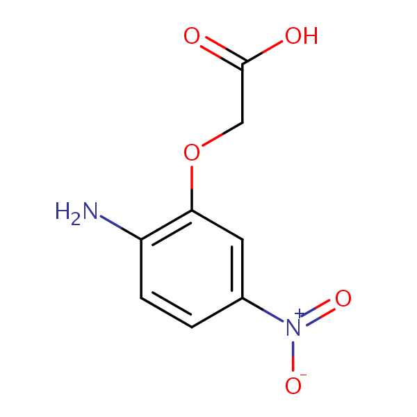 (2-Amino-5-nitrophenoxy)acetic acid structural formula
