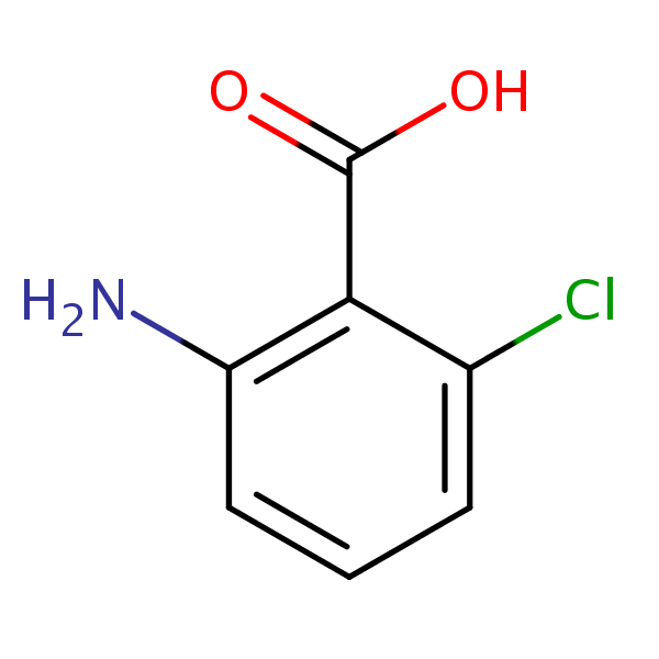 2-Amino-6-chlorobenzoic acid structural formula