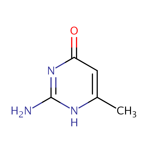 2-Amino-6-methylpyrimidin-4-ol structural formula