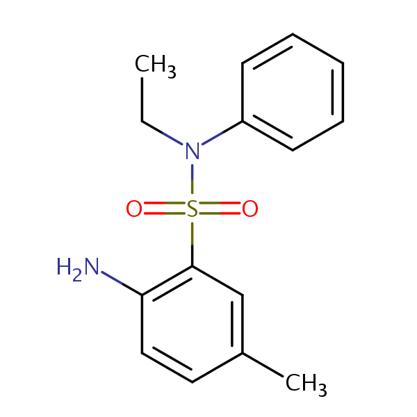 2-Amino-N-ethyl-5-methyl-N-phenylbenzenesulphonamide structural formula