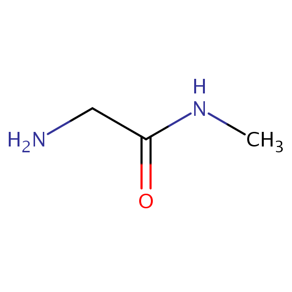 2-Amino-N-methylacetamide structural formula