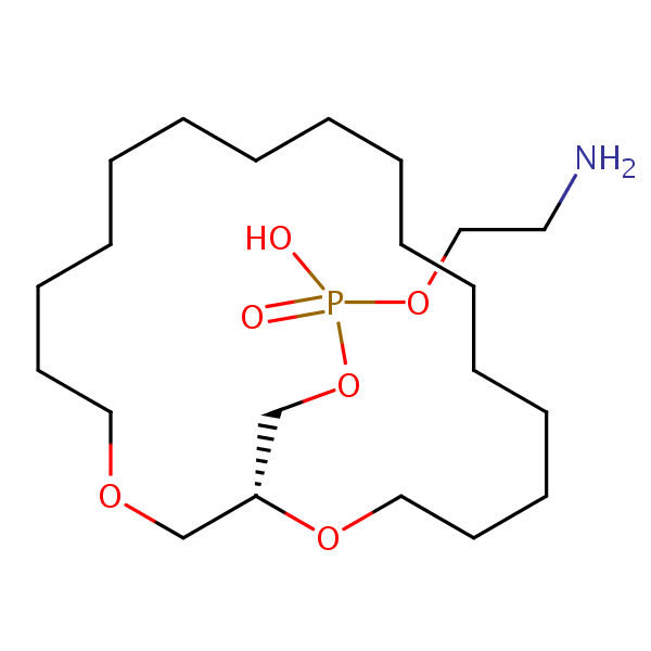 2-Aminoethyl (R)-1,4-dioxacycloicos-2-ylmethyl hydrogen phosphate structural formula