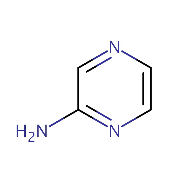 2-Aminopyrazine structural formula
