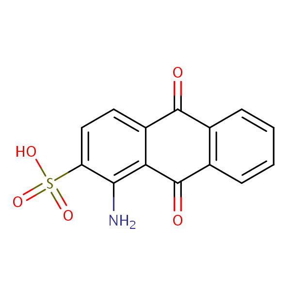 2-Anthracenesulfonic acid, 1-amino-9,10-dihydro-9,10-dioxo- structural formula