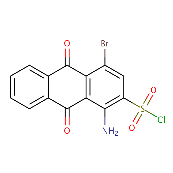 2-Anthracenesulfonyl chloride, 1-amino-4-bromo-9,10-dihydro-9,10-dioxo- structural formula