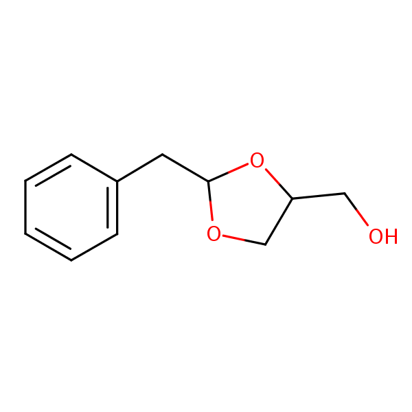 (2-Benzyl-1,3-dioxolan-4-yl)methanol structural formula