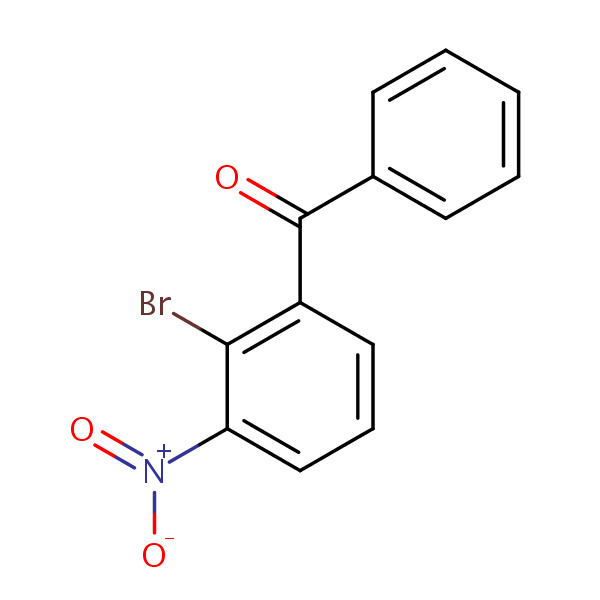 (2-Bromo-3-nitrophenyl) phenyl ketone structural formula