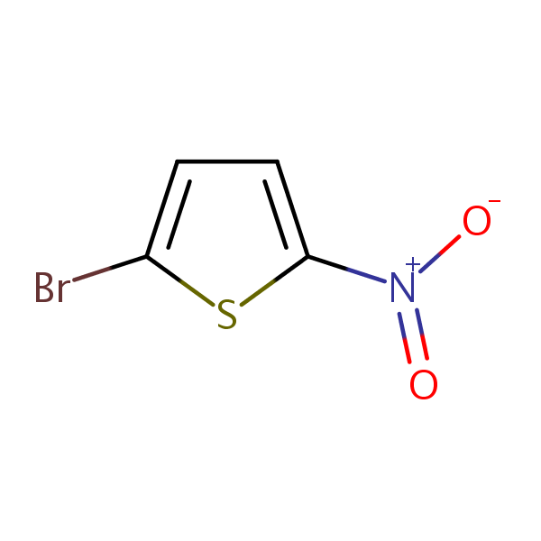 2-Bromo-5-nitrothiophene structural formula