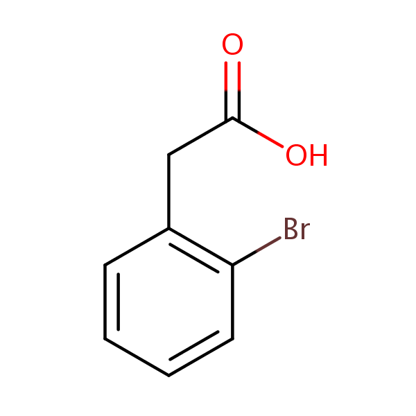 2-Bromophenylacetic acid structural formula