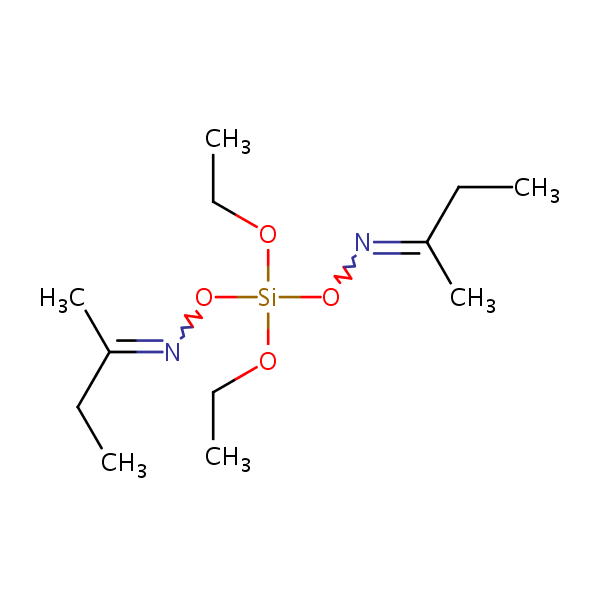 2-Butanone, O,O’-(diethoxysilylene)dioxime structural formula
