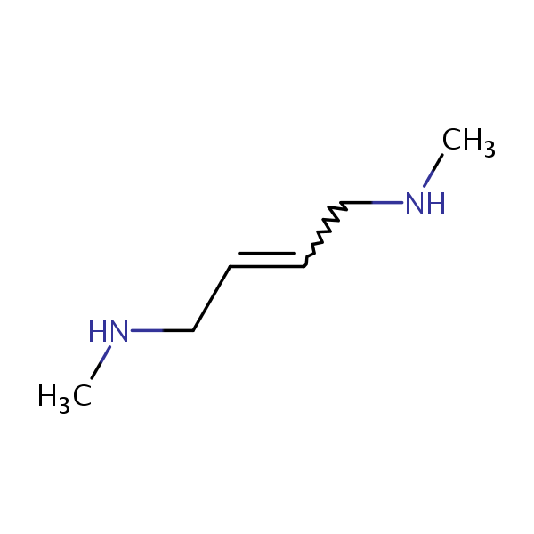 2-Butene-1,4-diamine, N,N’-dimethyl- structural formula