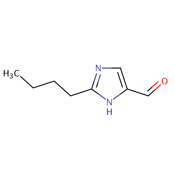 2-Butyl-5-formylimidazole structural formula