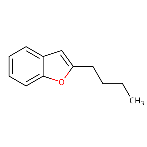 2-Butylbenzofuran structural formula