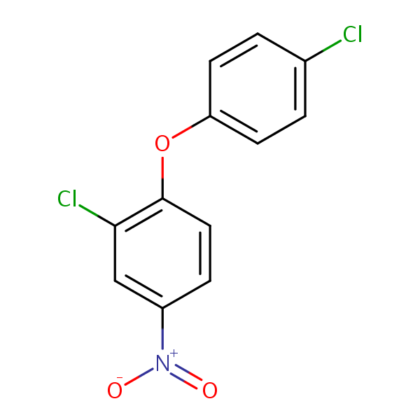 2-Chloro-1-(4-chlorophenoxy)-4-nitrobenzene structural formula