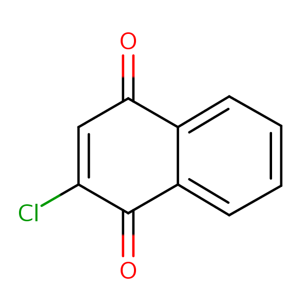 2-Chloro-1,4-naphthoquinone structural formula