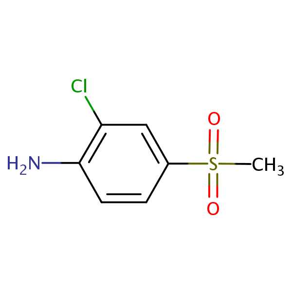 2-Chloro-4-(methylsulfonyl)aniline structural formula