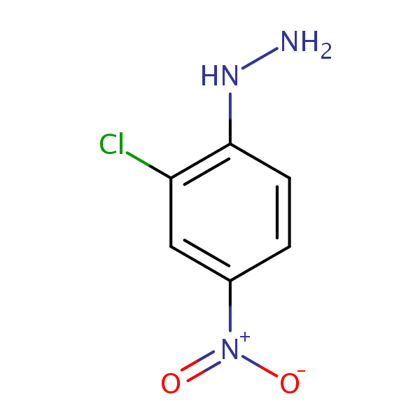 (2-Chloro-4-nitrophenyl)hydrazine structural formula
