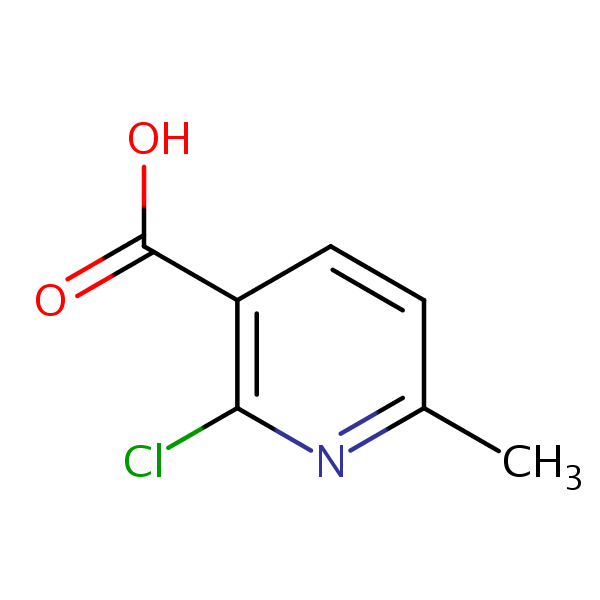 2-Chloro-6-methylnicotinic acid structural formula