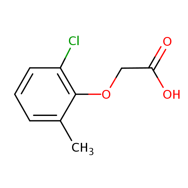 (2-Chloro-6-methylphenoxy)acetic acid structural formula