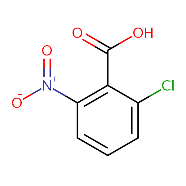 2-Chloro-6-nitrobenzoic acid structural formula