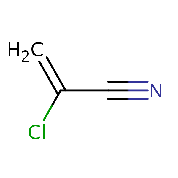 2-Chloroacrylonitrile structural formula