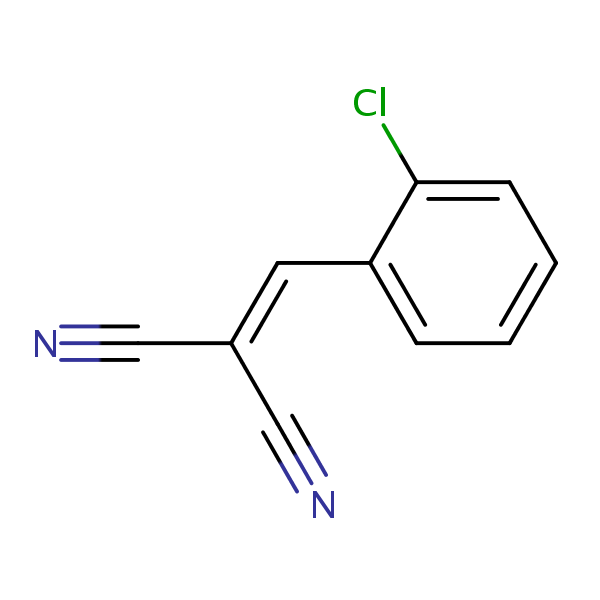 (2-Chlorobenzylidene)propanedinitrile structural formula