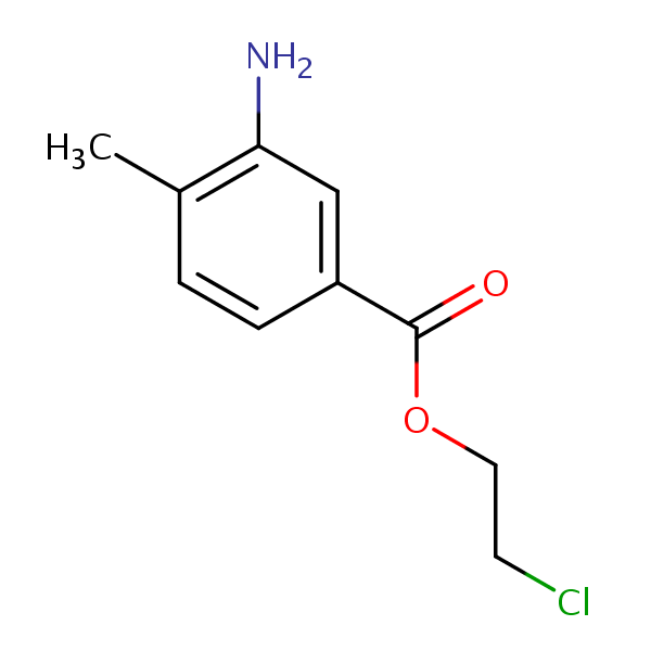 2’-Chloroethyl 3-amino-4-methylbenzoate structural formula