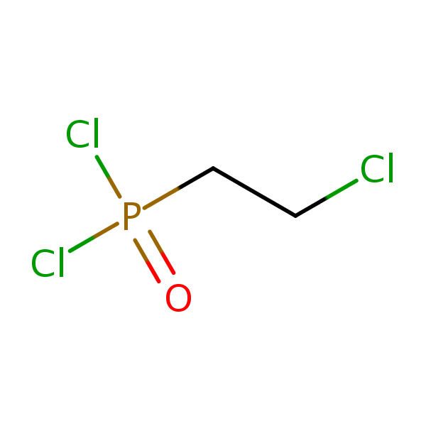 (2-Chloroethyl)phosphonic dichloride structural formula