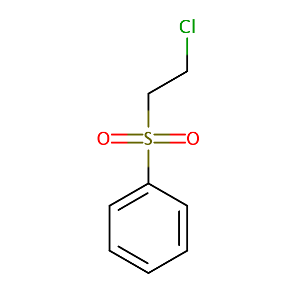 ((2-Chloroethyl)sulphonyl)benzene structural formula