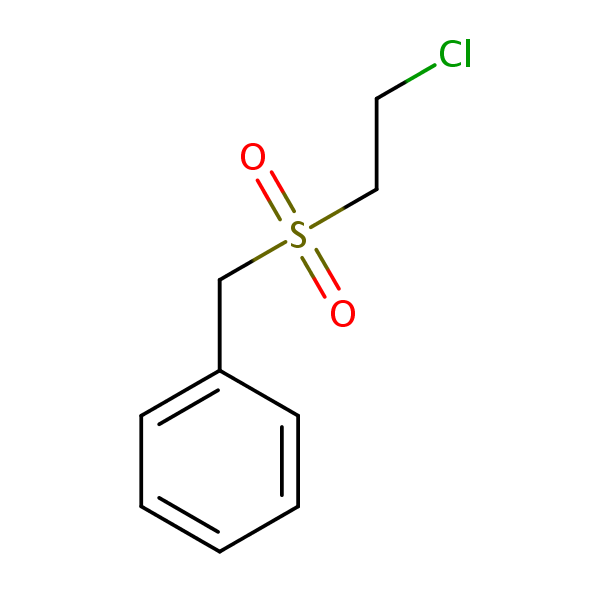 (((2-Chloroethyl)sulphonyl)methyl)benzene structural formula