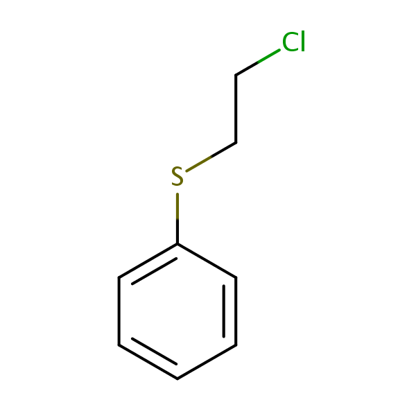 ((2-Chloroethyl)thio)benzene structural formula