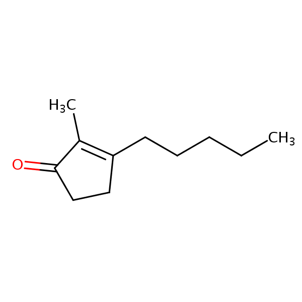 2-Cyclopenten-1-one, 2-methyl-3-pentyl- structural formula