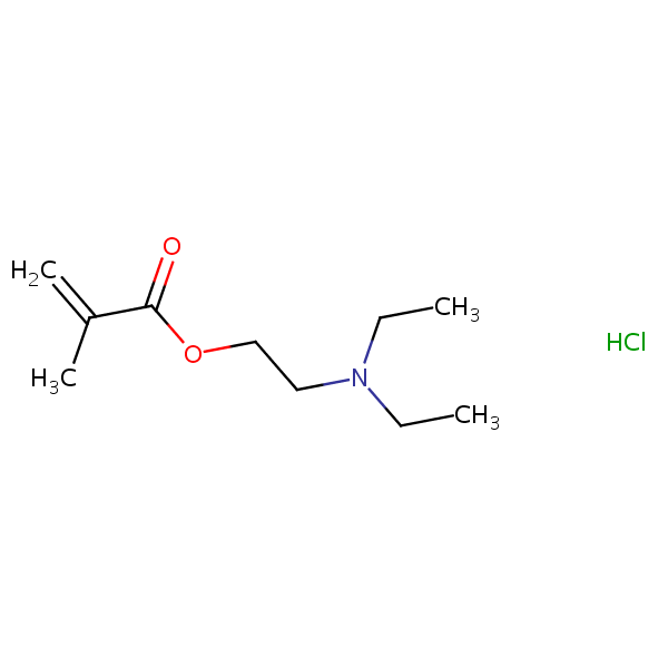 2-(Diethylamino)ethyl methacrylate hydrochloride structural formula