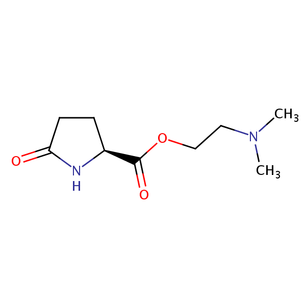 2-(Dimethylamino)ethyl 5-oxo-L-prolinate structural formula