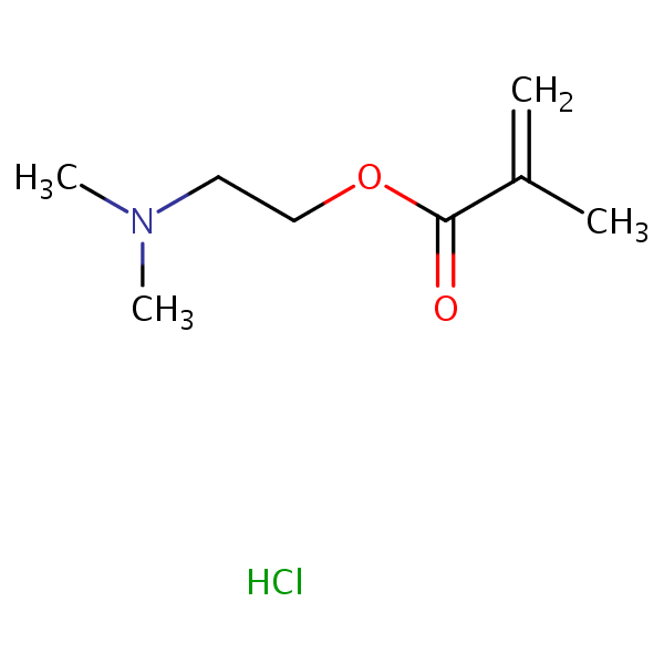 2-(Dimethylamino)ethyl methacrylate hydrochloride structural formula