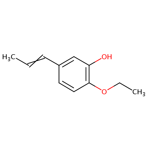 2-Ethoxy-5-(1-propenyl)phenol structural formula