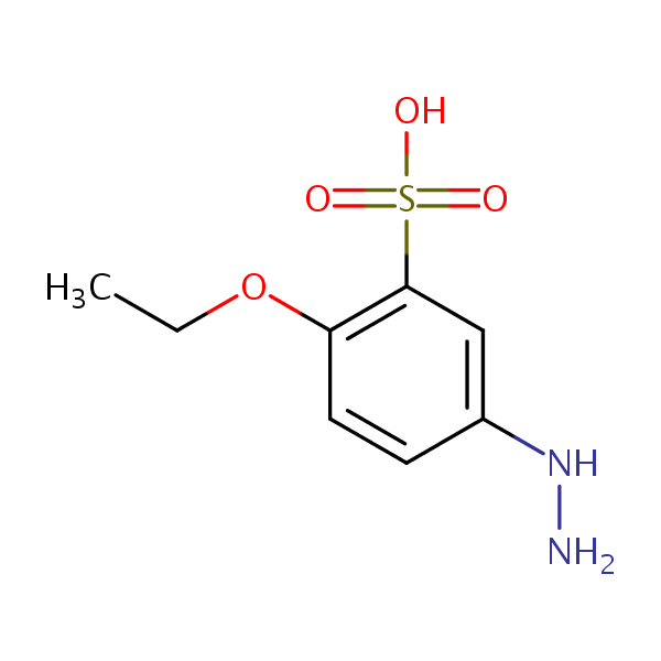 2-Ethoxy-5-hydrazinobenzenesulphonic acid structural formula