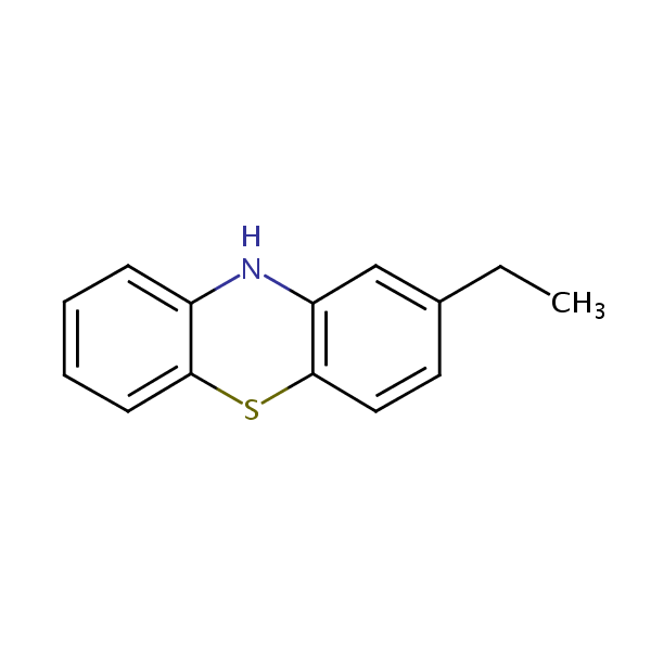 2-Ethyl-10H-phenothiazine structural formula